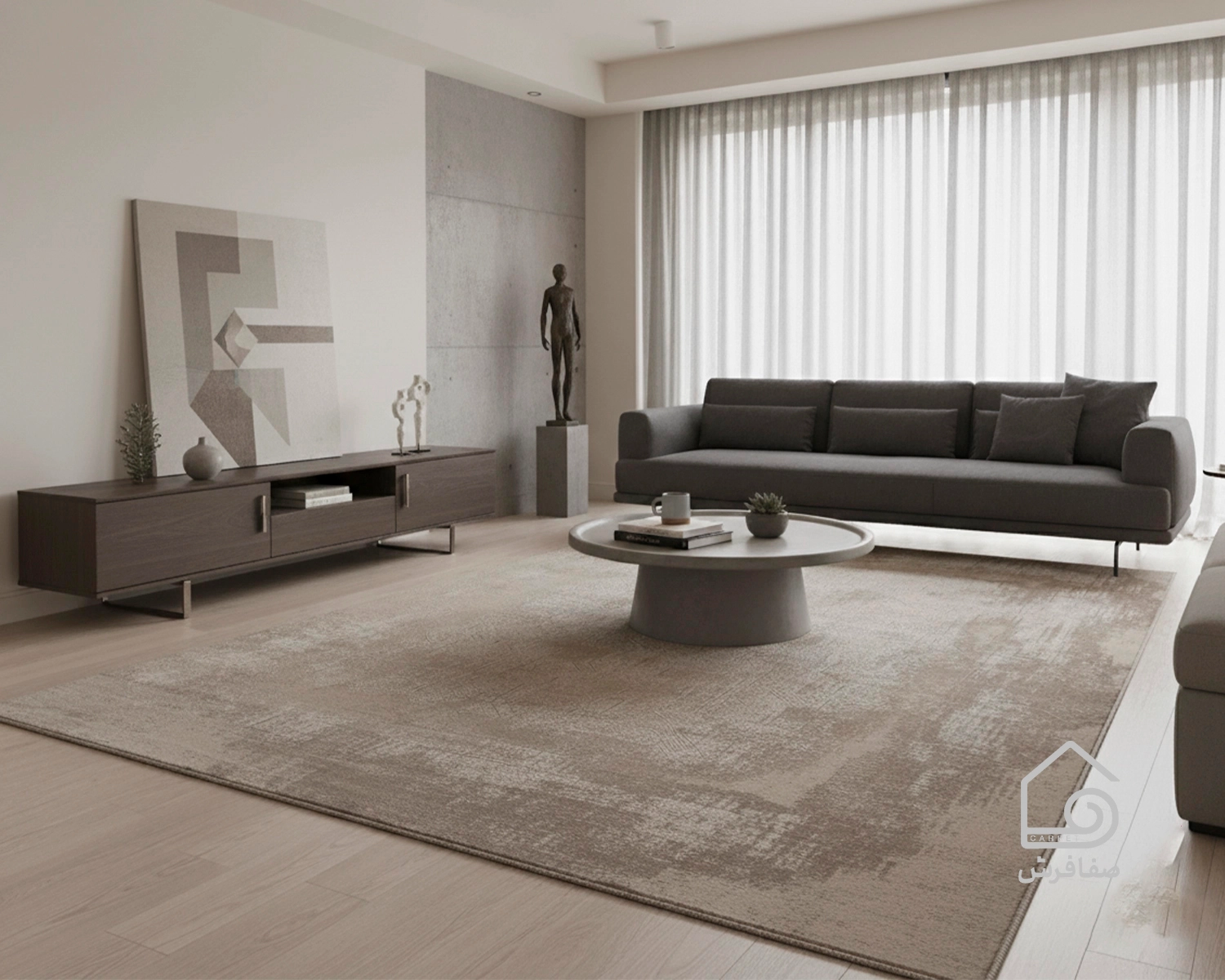 3167-10-1.webp فرش وینتیج 3167 نسکافهای کرم - تصویر 1